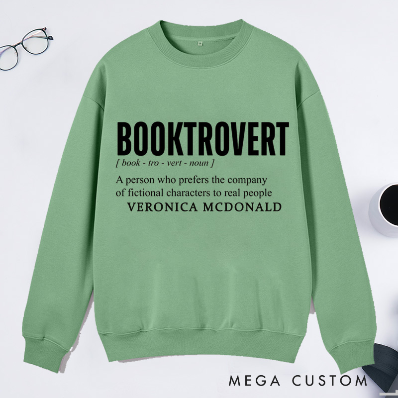 Personalized Booktrovert Definition Classic Sweatshirts Funny Book Lover Teacher shirt Librarian shirt Book Lover Gift