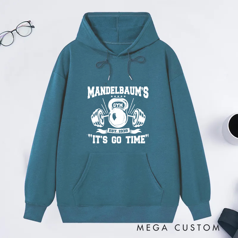 Personalized Fitness Classic Hoodies with Dumbbell Motivational Logo for Fitness Enthusiasts Bodybuilders and Gym Lovers
