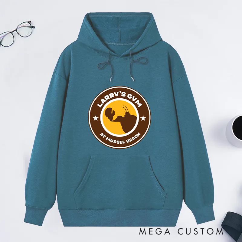 Personalized Fitness Classic Hoodies with Mussel Beach Iconic Logo for Fitness Enthusiasts Bodybuilders and Gym Lovers