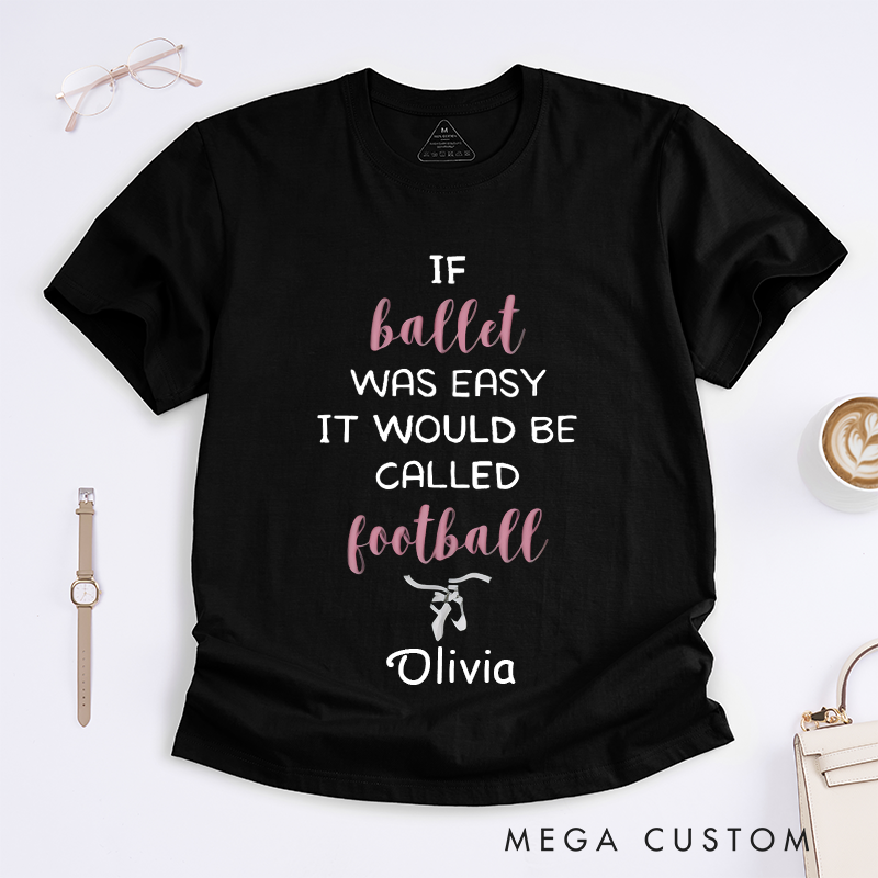 Personalized Ballet Dance Classic T-Shirts Custom Name Gift Athletic Tees Unique for Ballet Lovers Dancers