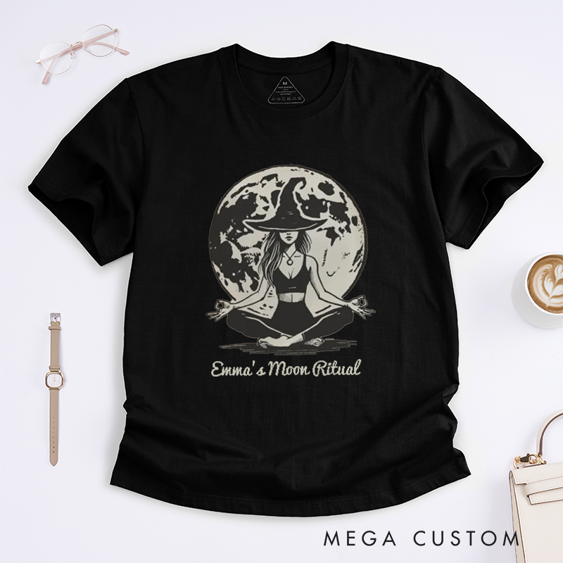 Personalized Mystical Witchy Yoga Comfort T-Shirt Namaste Witches T-Shirt Yogi Meditation Lover Yoga Teacher Gift