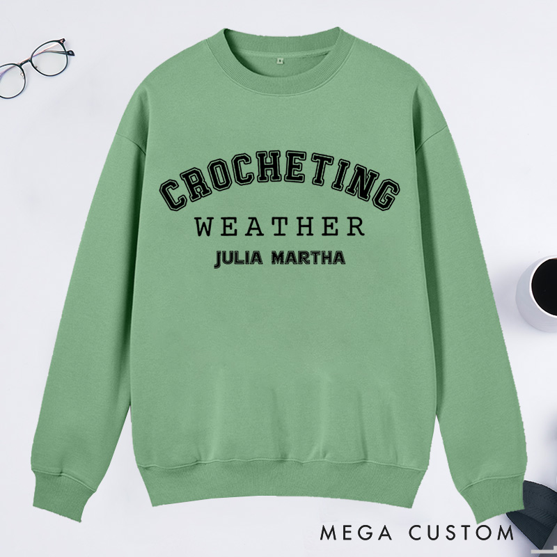 Personalized Crocheting Classic Sweatshirts Gifts for Crochet Artist Lovers