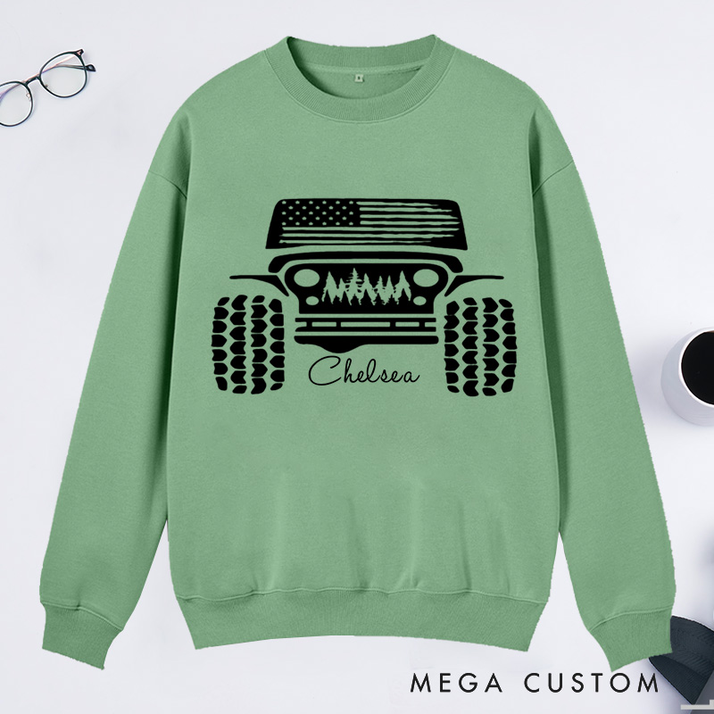 Personalized US Off Road Forest Classic Sweatshirts Gifts for Travel Enthusiasts
