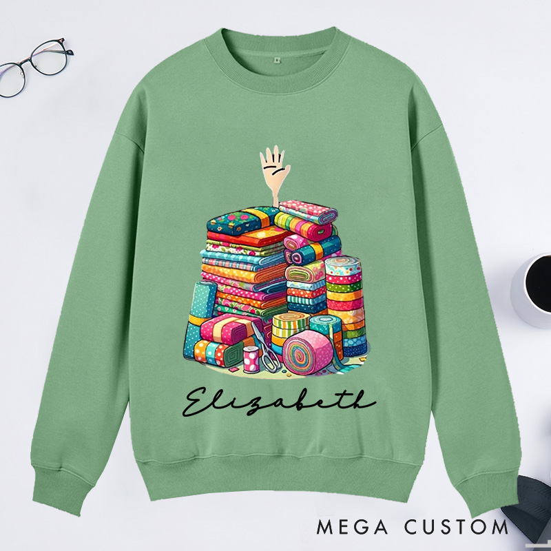 Personalized I'm Ok Classic Sweatshirts Sewing Lover Shirt Funny Sewing Shirt Quilting Gift For Quilter Quilting Lovers 