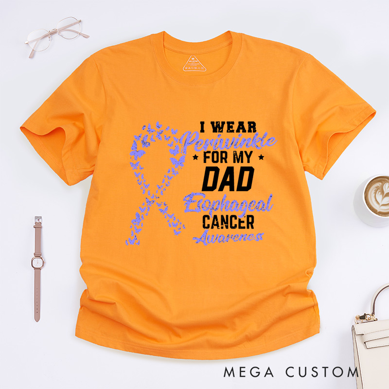 Personalized Esophageal Cancer Awareness Survivor Fighter Warrior T-Shirt