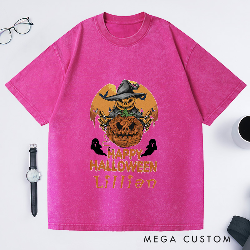 Personalized Halloween Washed T-Shirts Sew Gift Sewing Gift