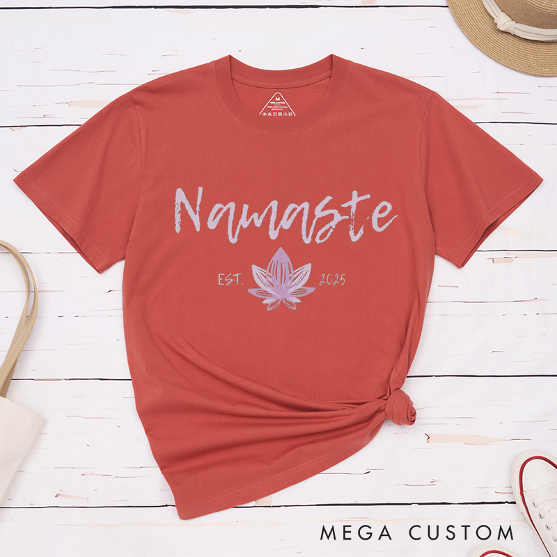 Personalized Yoga Meditation T-shirt Lotus T-shirt Namaste T-shirt Yoga Instructor T-shirt Spiritual Power T-shirt
