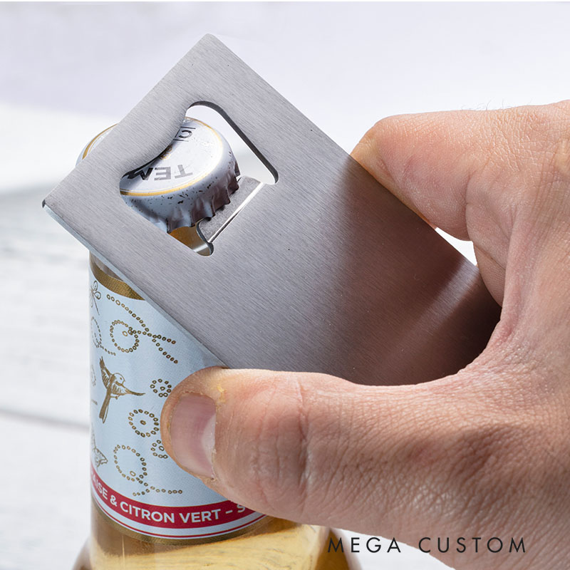 Personalized Bottle Openers for Couple Custom Laser Engraved Stainless Steel Credit Card Bottle Opener Wedding Gifts Housewarming Gifts