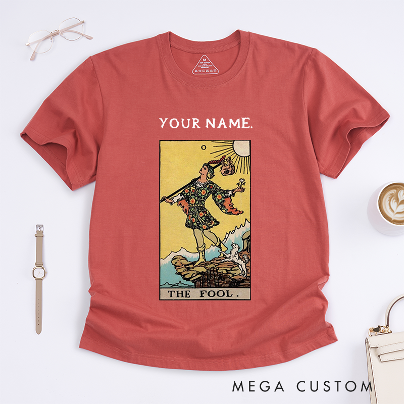 Personalized Tarot Lovers T-Shirt The Fool Tarot Card T Shirt Gift For Womens Mens Unisex