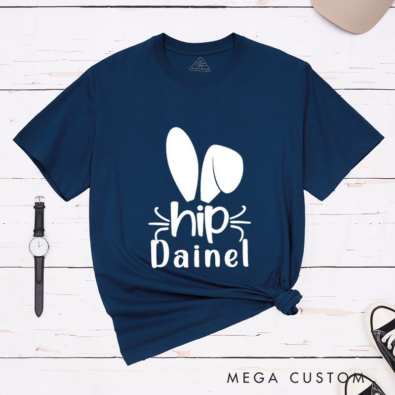 Personalized Easter Couple Hip Hop Matching T-Shirt with Name