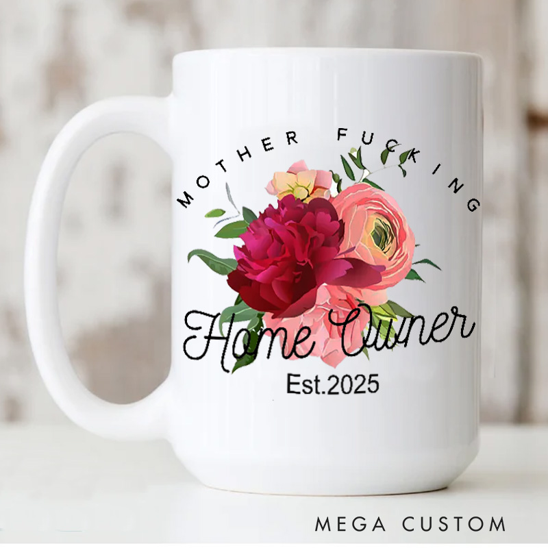 Personalized Homeowner Mug Custom 15oz Coffee Mug Housewarming Gift Home Owner Gift First Time Home Buyer Gift Realtor Closing Gift Home Gift