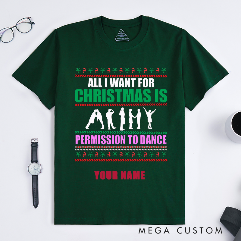 Personalized Dance Theme Unisex T-Shirts Gift for Dancer Fan Customizable Dance Lover Present for Men Women Teens