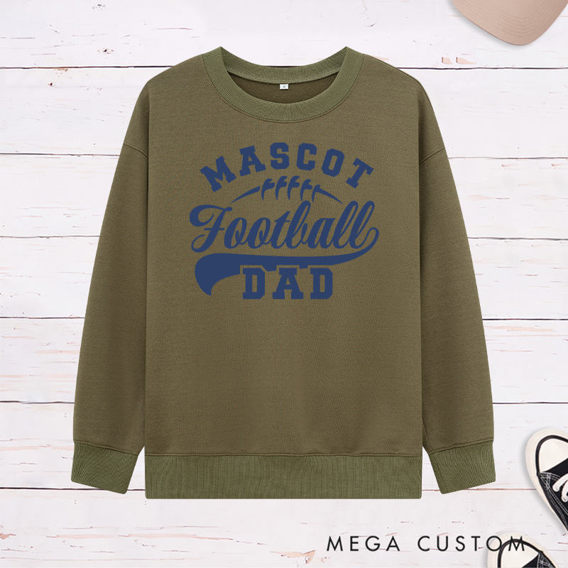 Personalized American Football Dad Sweatshirt with Custom Team Name on the Front