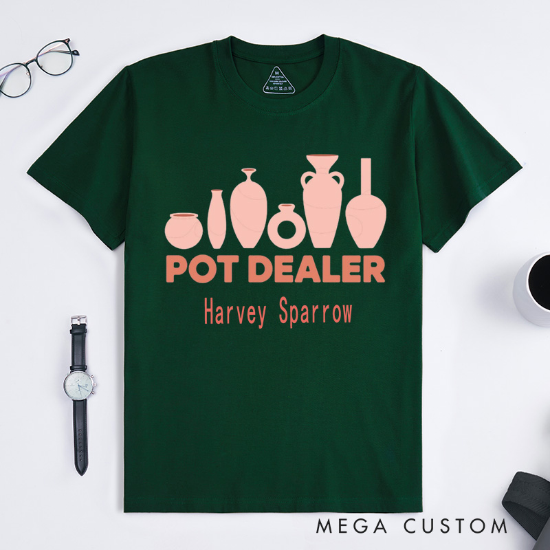 Personalized Pot Dealer Classic T-Shirts Pottery Lover Gift Potters T-Shirt Quilting Tee