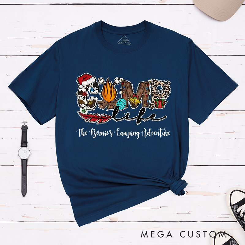 Personalized Camp Life T-Shirt Outdoor Adventures Christmas Shirt Gift for Hiking Lover