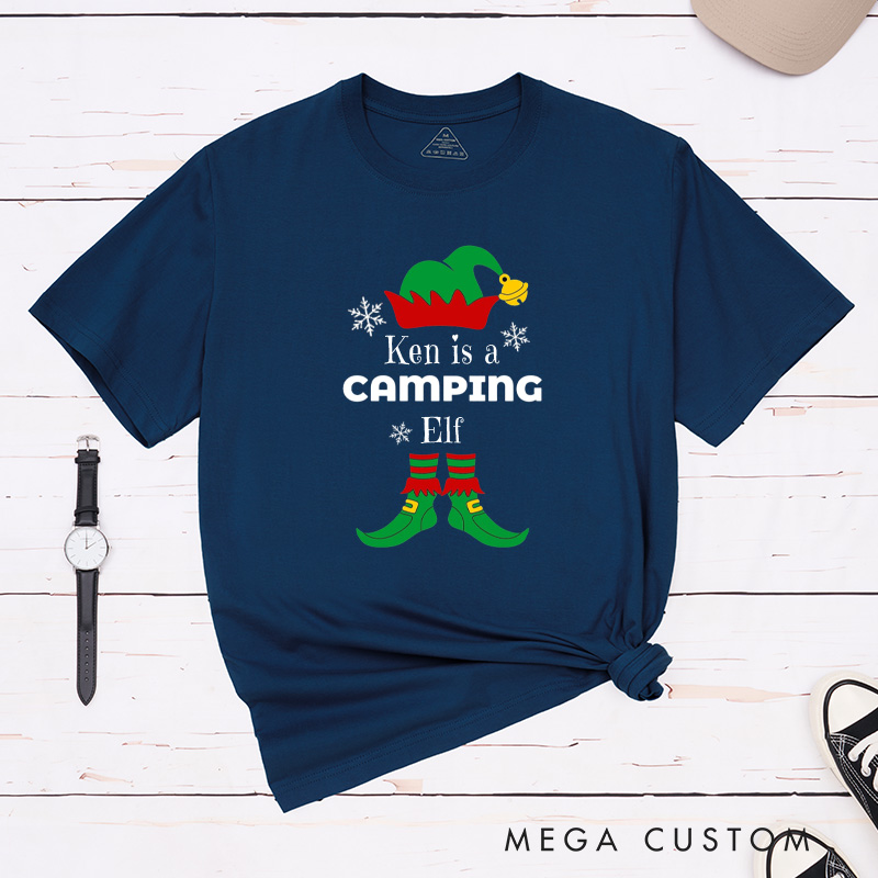 Personalized Christmas Outdoor Adventure T-Shirt Camping Lover Shirt Gift for Hiking Lover