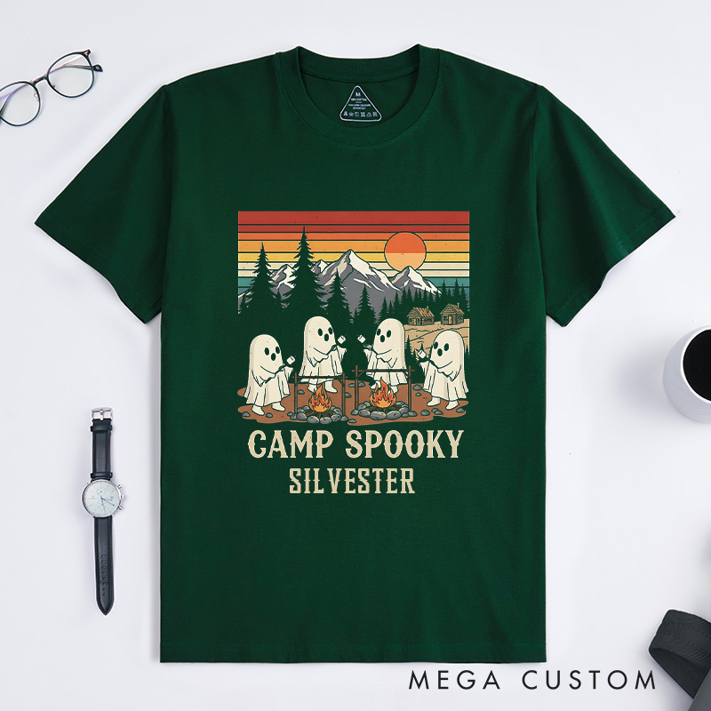 Personalized Funny Camp Spooky T-Shirt Ghostly Adventures Shirt Halloween Gift Outdoor