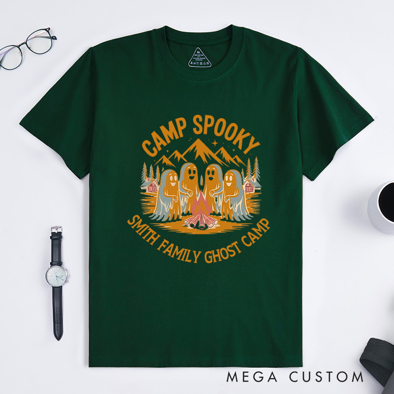 Personalized Camp Spooky T-Shirt Ghostly Adventures T-Shirt Halloween Gift for Outdoor Camping