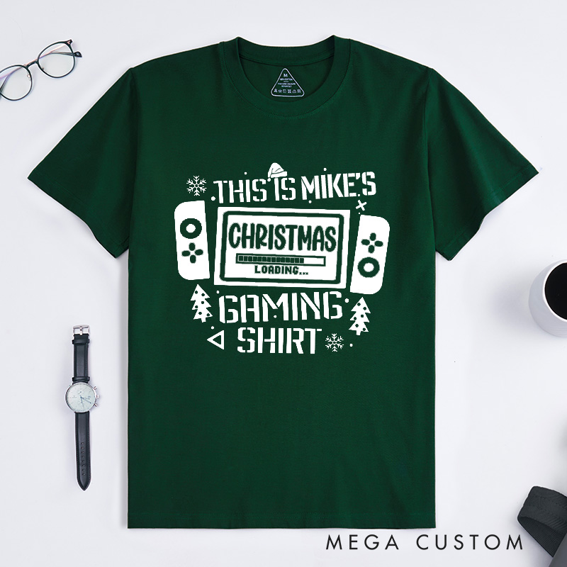 Personalized Christmas Gaming T-Shirt Game Enthusiasts Shirt Christmas Gift for Geek Nerd