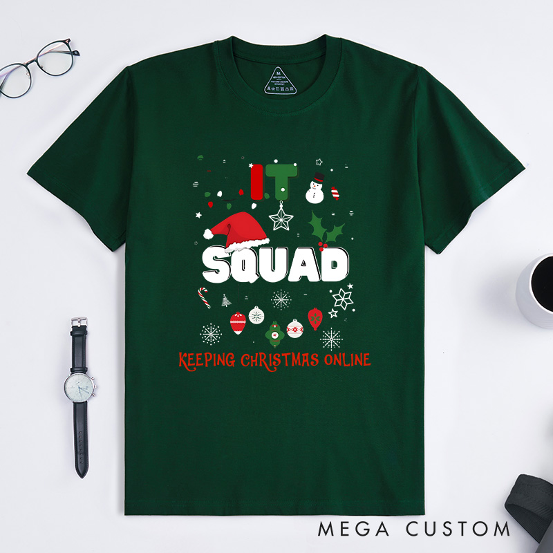 Personalized It Squad Christmas T-Shirt Tech Teams Shirt Computer Technology Lovers Shirt Christmas Gift for Geek Nerd