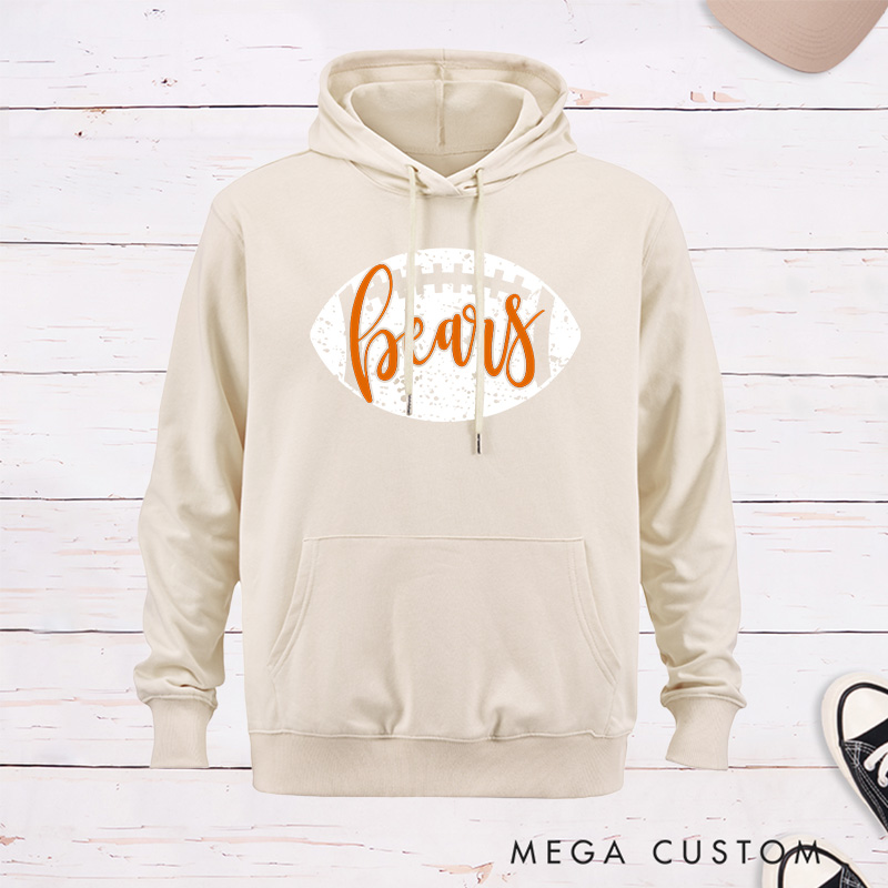 [Copy]Personalized American Football Hoodie Cap for "My Heart is on the Line" with Custom Jersey Number