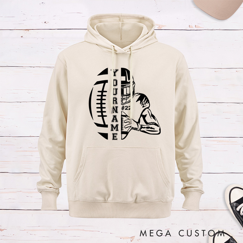 [Copy]Personalized American Football Hoodie with Custom Name,The Perfect Gift for Fans
