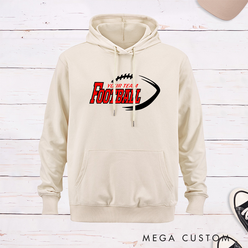 Personalized American Football Hoodie with Your Custom Team Name