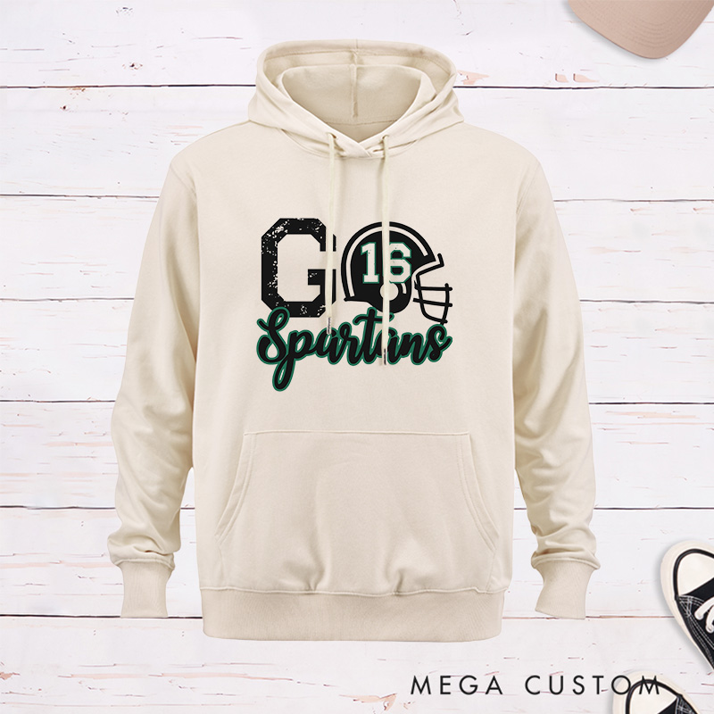 Personalized American Football Featuring Custom Your Team Name and Number on the Front