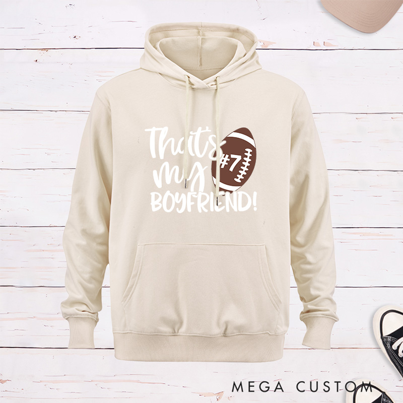 Personalized American Football Hoddies for "That's My Brothers" with Custom Number