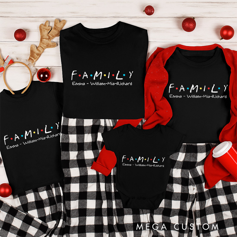 Personalized Classic TV Show Inspired Christmas Family Matching Shirts Group Shirts Movie Holiday Shirt