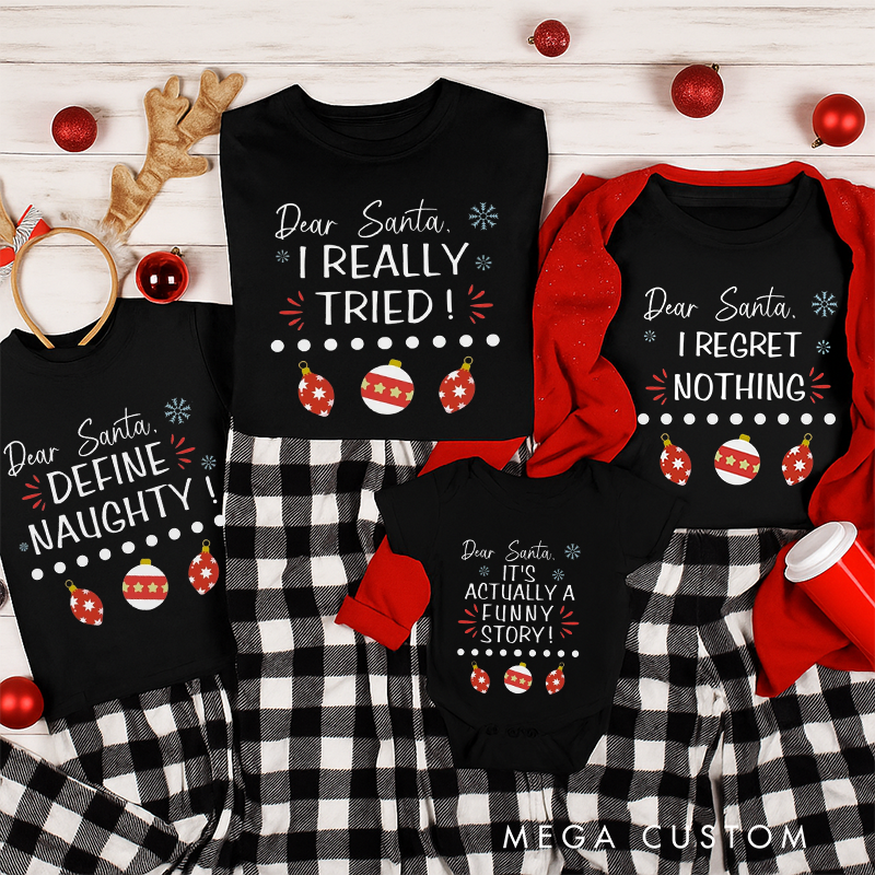 Personalized Dear Santa Family Christmas Matching Matching Family Christmas Shirts Family Holiday Family Christmas Shirts