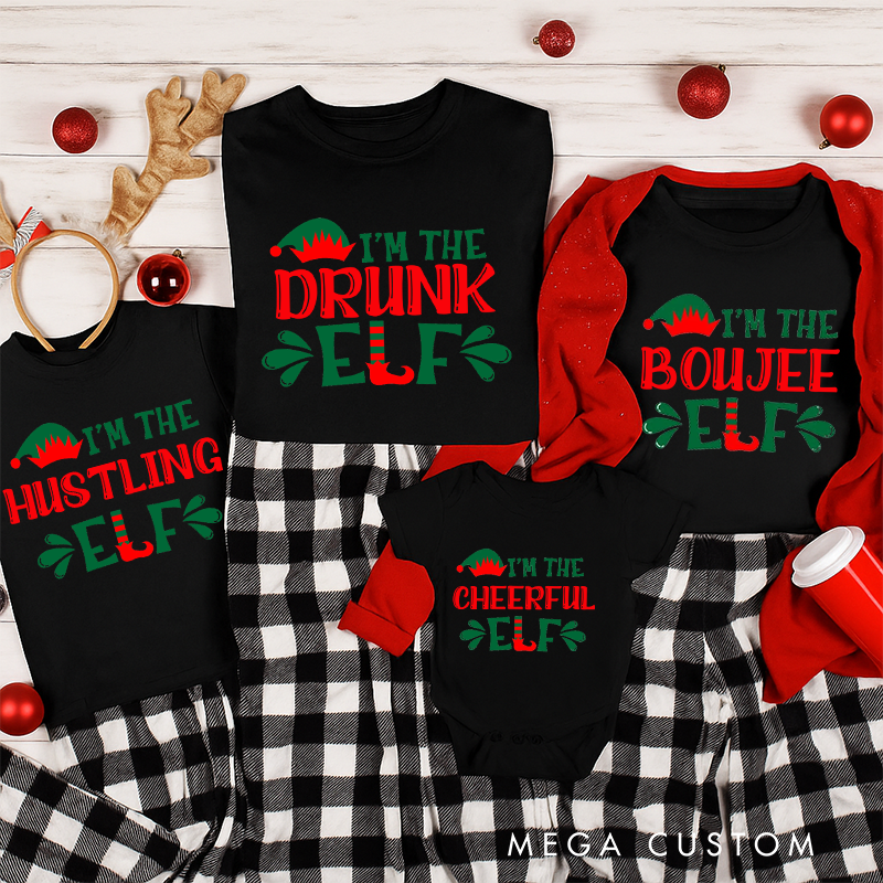 Personalized Elf Family Christmas Shirt Family Matching Family Shirts Christmas Gifts Personalized Elf Shirt