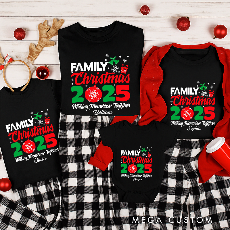 Personalized Family Matching Christmas Making Memories Together Shirts Christmas Family and Group Shirt Christmas Gifts