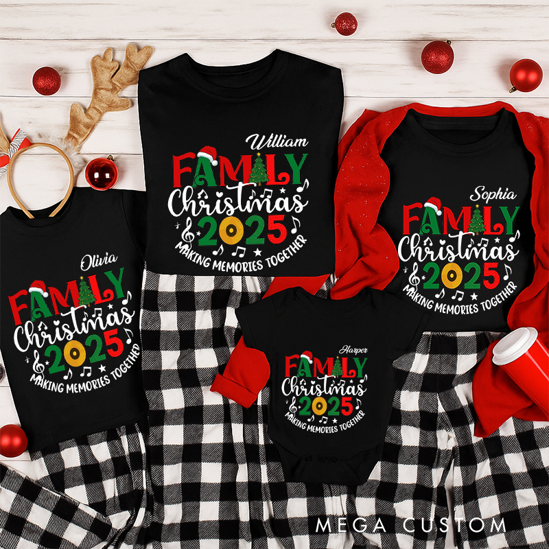 Personalized Family Matching Christmas Making Memories Together Shirts Christmas Family and Shirt Christmas Gift