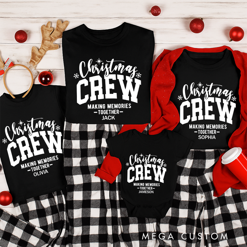 Personalized Family Matching Christmas Crew Shirt Family Matching Christmas Tees and Gift