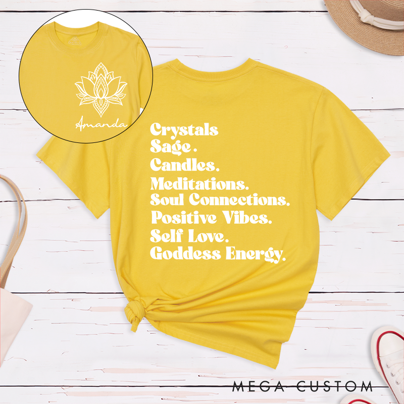 [Copy]Personalized Yoga T-Shirt with Inhale Peace Exhale Chaos Quote Design Perfect Gift for Yoga Lover and Meditation