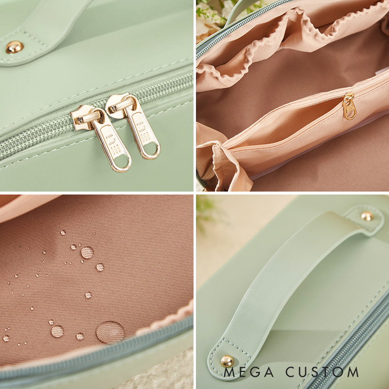 Personalized Cruise Stuff Cosmetic Bag for Traveling Lovers Custom Travel Makeup Bag Leather Toiletry Bag for Her