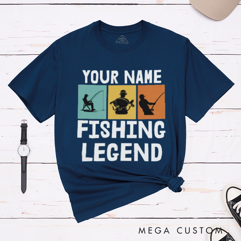Personalized Fishing Legend T Shirt for Anglers Great Gift for