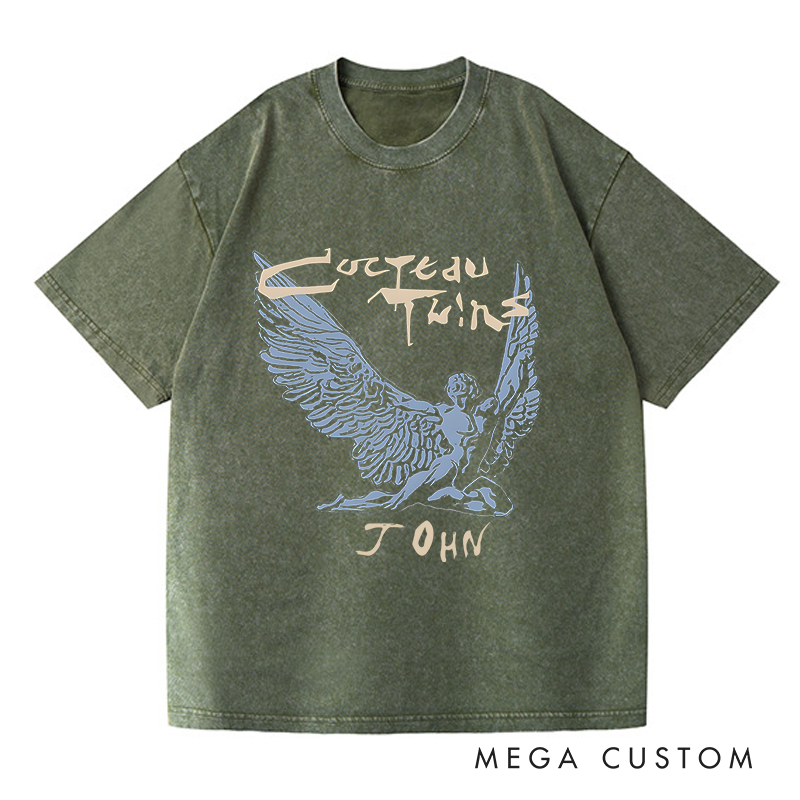 Personalized Washed T-Shirts Rock Music Band Merch and Indie Music Gift T-Shirt