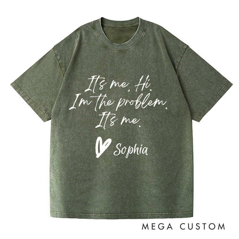 Personalized Washed T-Shirts Fun and Witty Self-Reflection Bold Statement Graphic and Gifts for Pop Music Lovers T-Shirt