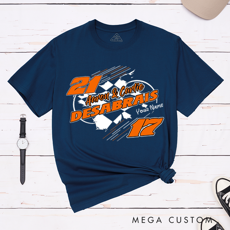 Personalized Custom Racing T-Shirt with Bold Numbers and Striking Graphics for Outdoor Adventures Riding Cycling Biking Enthusiasts