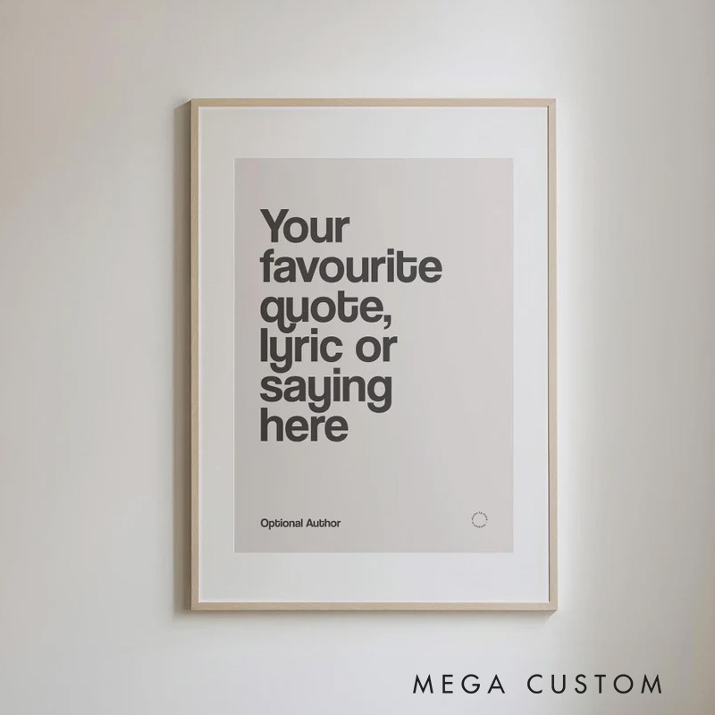 Personalized Quote Print Wall Art Your Quote Typography Prin Poster Without Frame Custom Art Lover Gift Custom Print