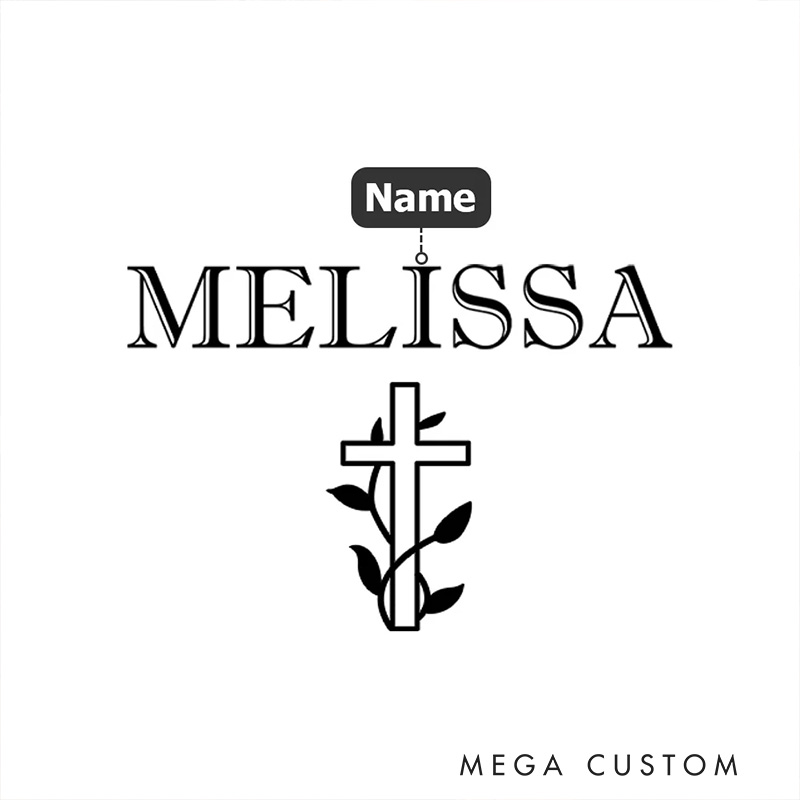 Personalized Cross Artistic Name PU Leather A5 Notebook Cover with Compartments Birthday Gift for Artist Christian