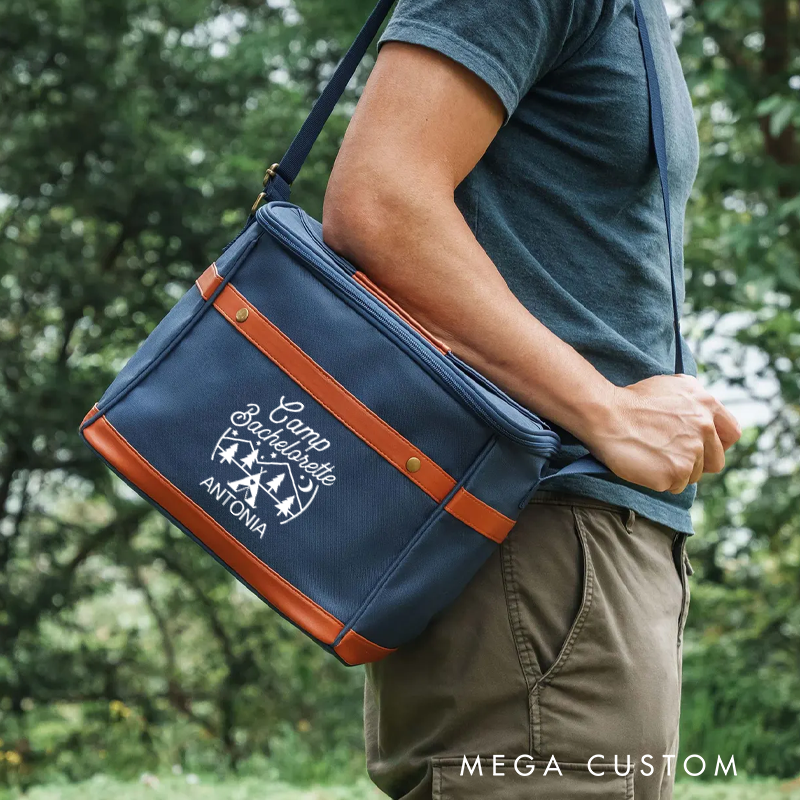 Personalized Outdoor Camp Bachelorette Cooler Bag Beer Drinks Cooler Bag Outdoor Picnic Bag Gift for Adventures Lovers