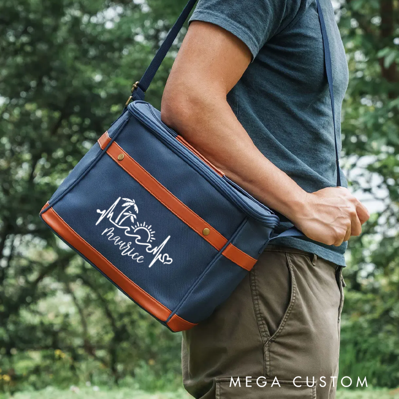 Personalized Beer Cooler Bag Custom Camping Picnic Refrigerated Drinks Bag Gift for Outdoor Enthusiasts