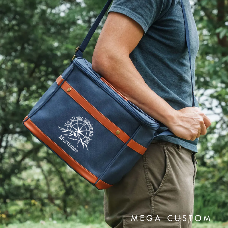 Personalized Beer Cooler Bag Custom Adventure Cooler Bags Camping Picnic Drinks Bag Gift for Hiking Outdoor Enthusiasts