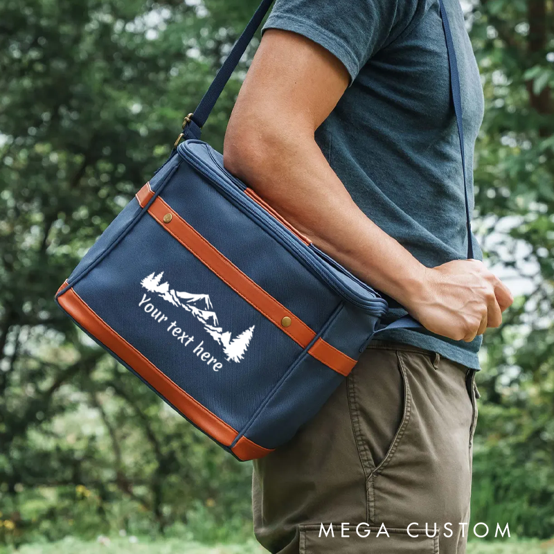 Personalized Outdoor Mountain Cooler Bag Beer Cooler Bag Custom Outdoo Camping Picnics Bag Gift for Hiking Adventures Lovers