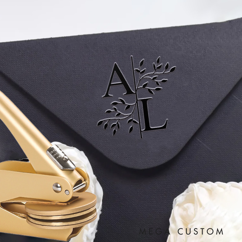 Personalized Initial and Name Book Embosser Stamp Envelope Library Stamp with Initial and Text Birthday Gift for Book Lovers Reading Gift