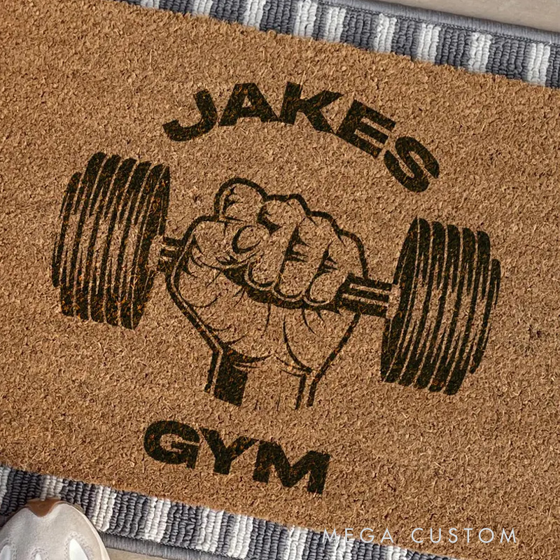 Personalized Gym Door Doormat Floor Mat Welcome Mat Enthusiasts Gift for Gym Lover