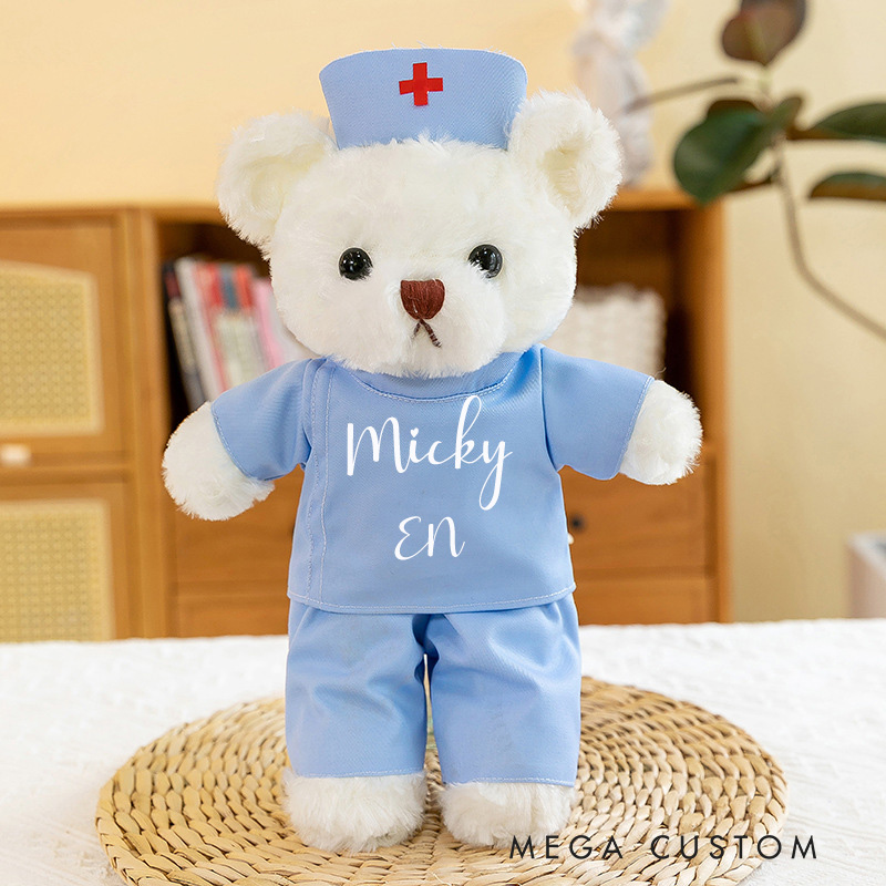Personalized Medical Series Teddy Bear Custom Plush Toy Keepsake Gift for Doctor and Nurse